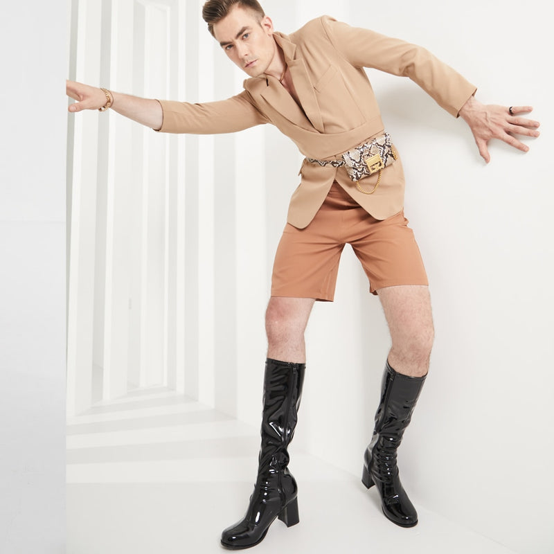 Unisex Square Heel Knee Length Boots