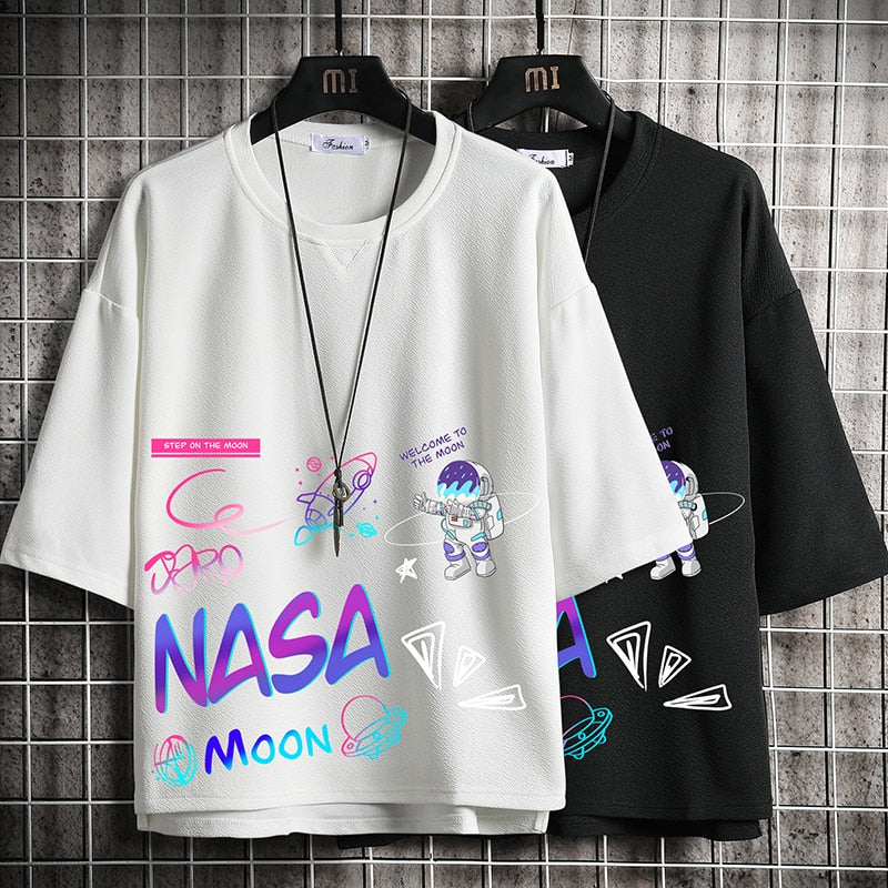 T-shirt graphique d'été de la NASA pour hommes 