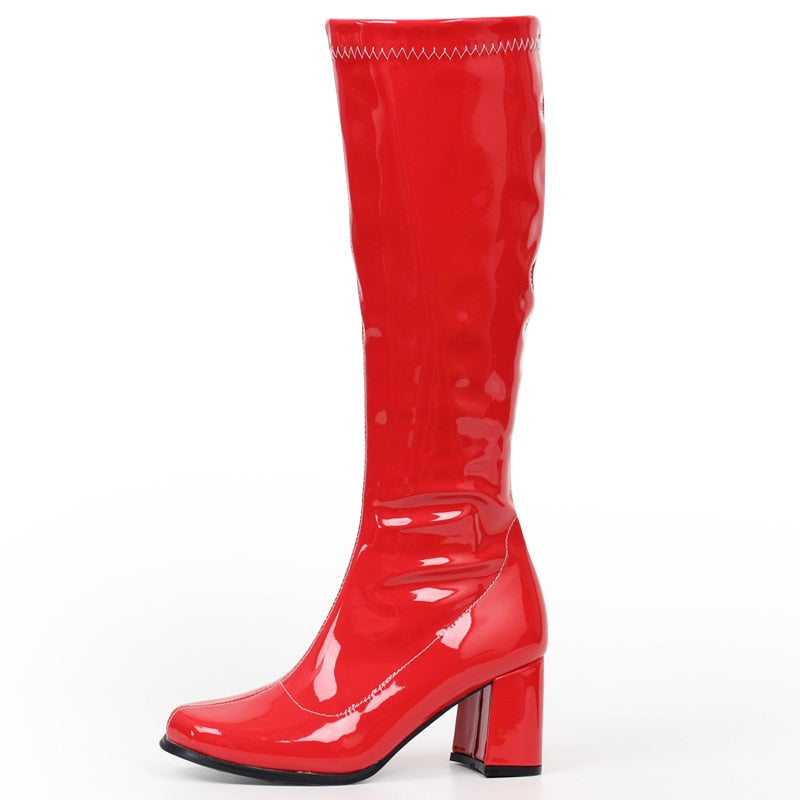 Unisex Square Heel Knee Length Boots