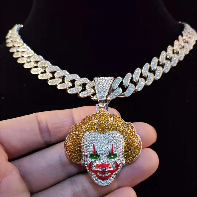 Collier Unisexe Pendentif Clown 