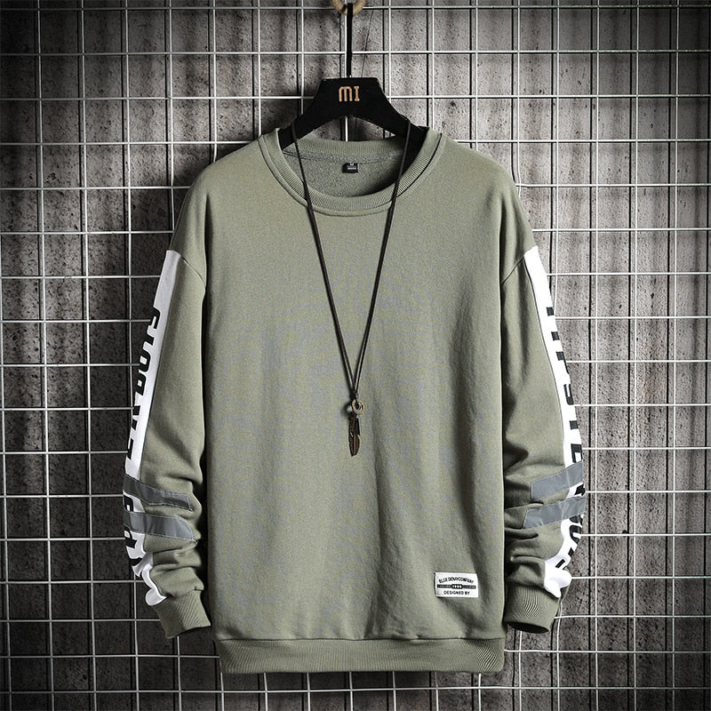 Sudadera con cuello en O informal de otoño para hombre OEIN