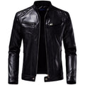 Chaqueta de piel sintética de moto informal de invierno para hombre