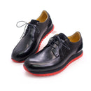 BREX Zapatillas antideslizantes de cuero con cordones para hombre