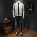 PHO Chaqueta ligera de piel sintética para hombre