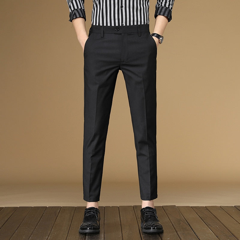 Men's Flat Straight Fit Formal Pants