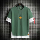 T-shirt Hip Hop Streetwear à col rond pour hommes 