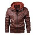 KB Men's Faux Leather Autumn Casual Jacket