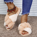 Women's Two Tone Furry Slippers