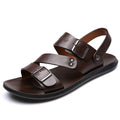 CONC Sandales en similicuir de couleur unie pour hommes 
