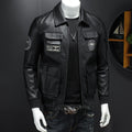 DEM Veste de motard en similicuir pour homme Automne/Hiver 