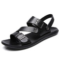 CONC Sandales en similicuir de couleur unie pour hommes 