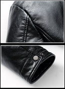 Chaqueta interior de forro polar de corte ajustado de piel sintética para hombre