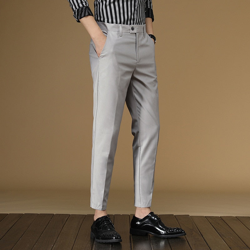 Men's Flat Straight Fit Formal Pants