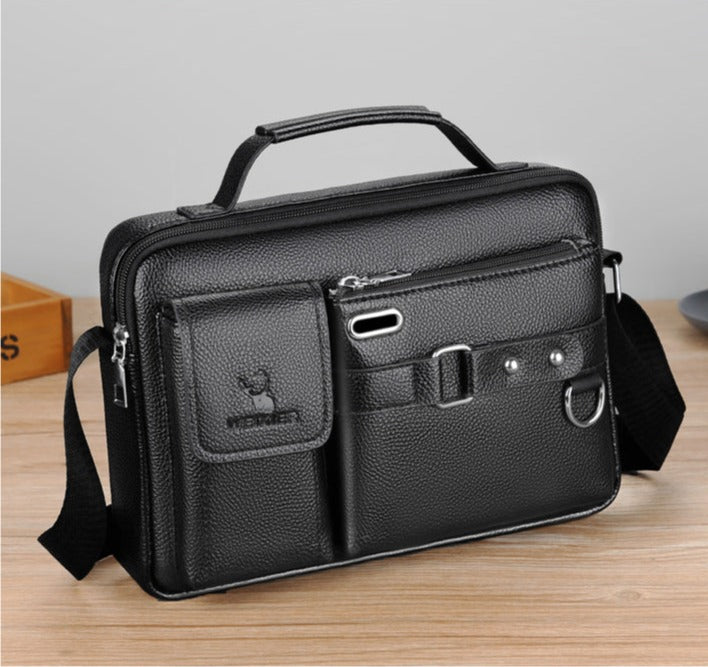 WEIXIER Men's PU Leather Travel Briefcase Bag