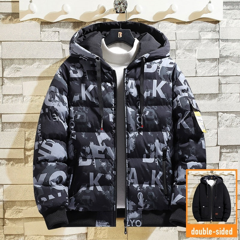 Camouflage Men's Hooded Winter Padded Parka Jacket