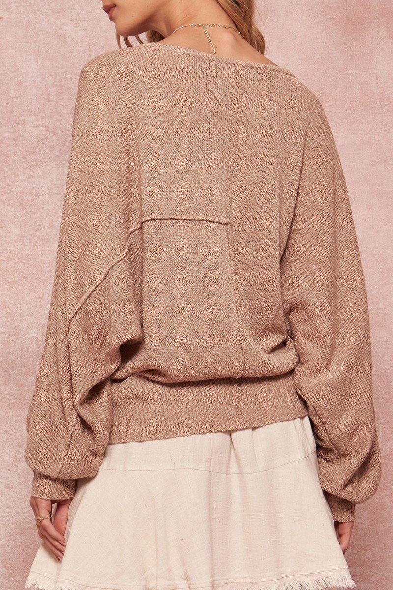 A Solid Knit Sweater - AM APPAREL