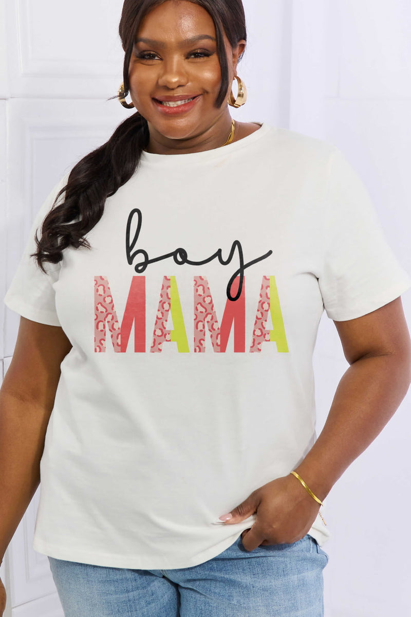 Simply Love Full Size BOY MAMA Graphic Cotton Tee
