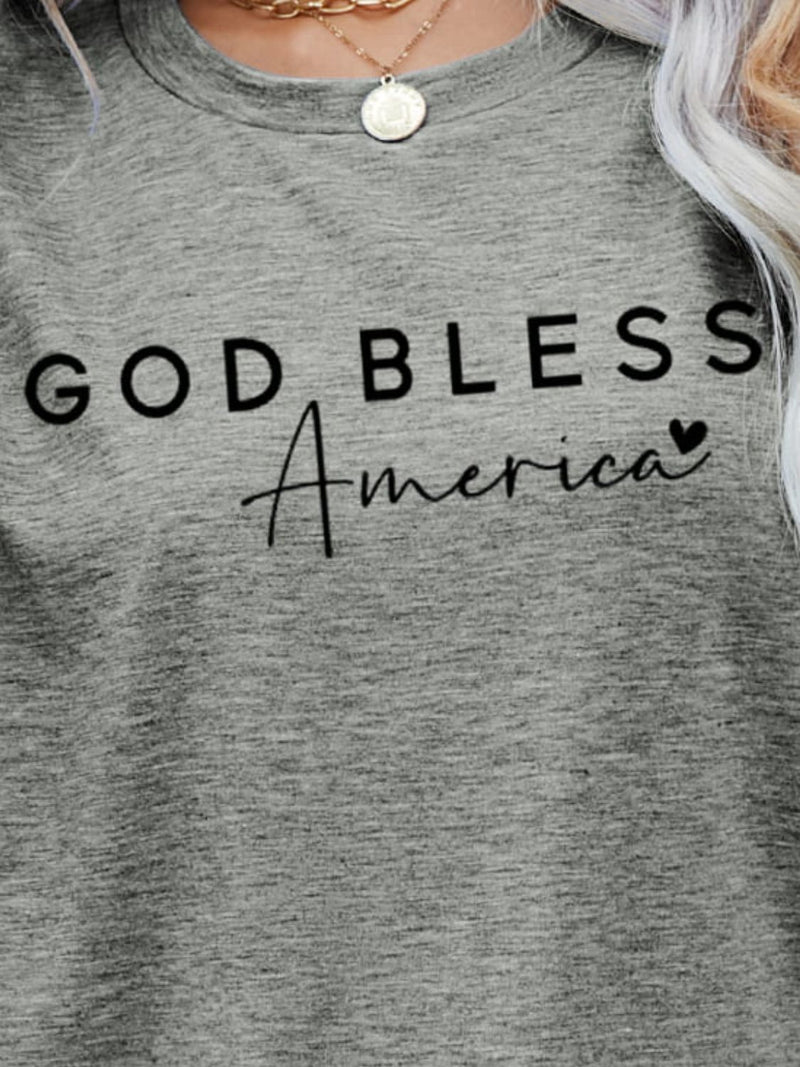 GOD BLESS AMERICA T-shirt graphique à manches courtes