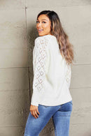Cardigan en tricot côtelé à manches raglan plongeantes Double Take