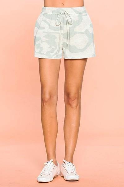 Camouflage Printed Hacci Jersey Shorts - AM APPAREL