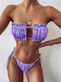 Ensemble de bikini froncé à volants