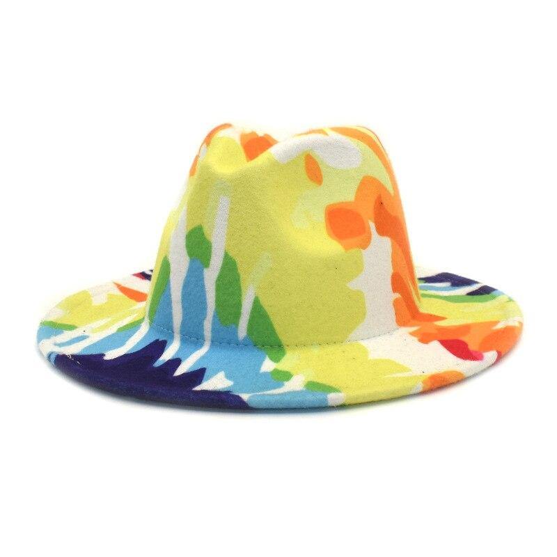 Colorful Unisex Wide Brim Fedoras Hat - AM APPAREL