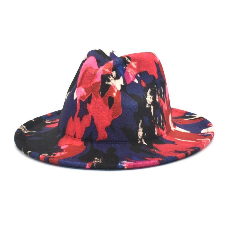 Colorful Unisex Wide Brim Fedoras Hat - AM APPAREL