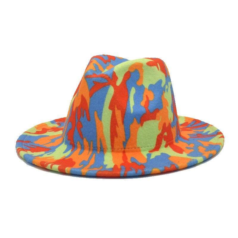 Colorful Unisex Wide Brim Fedoras Hat - AM APPAREL