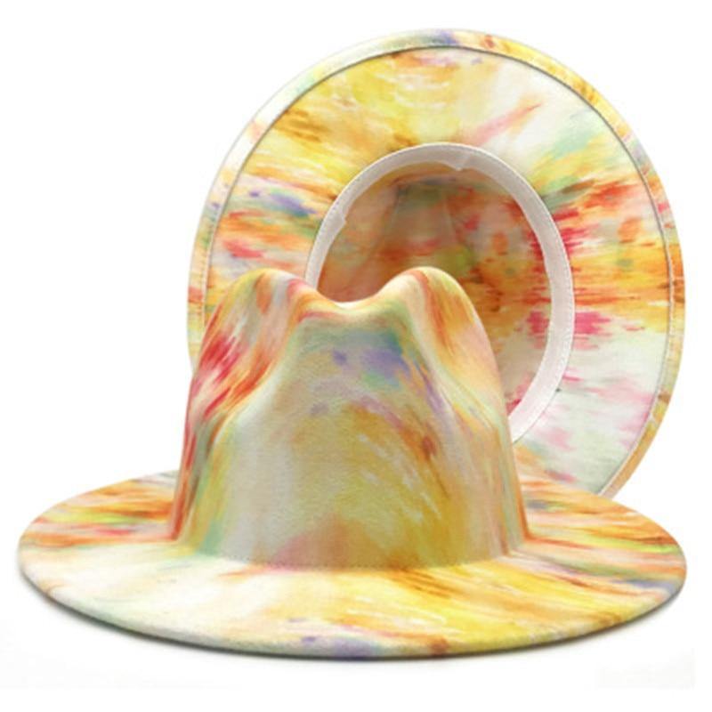 Colorful Unisex Wide Brim Fedoras Hat - AM APPAREL