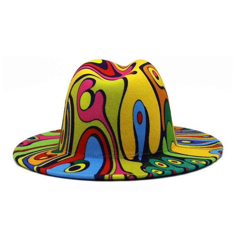 Colorful Unisex Wide Brim Fedoras Hat - AM APPAREL