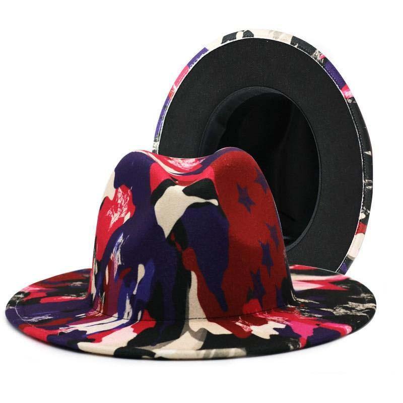 Colorful Unisex Wide Brim Fedoras Hat - AM APPAREL