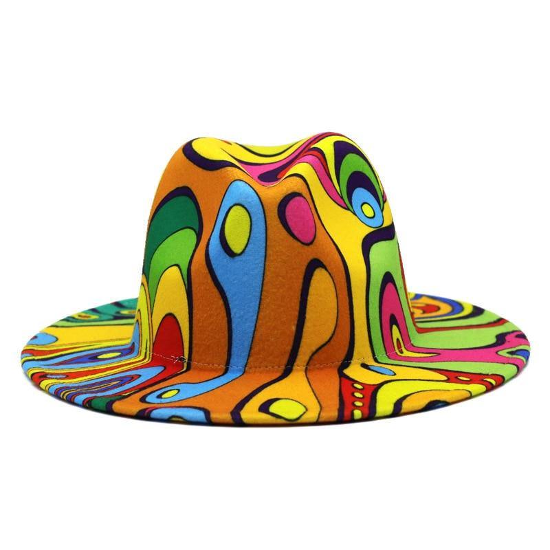 Colorful Unisex Wide Brim Fedoras Hat - AM APPAREL