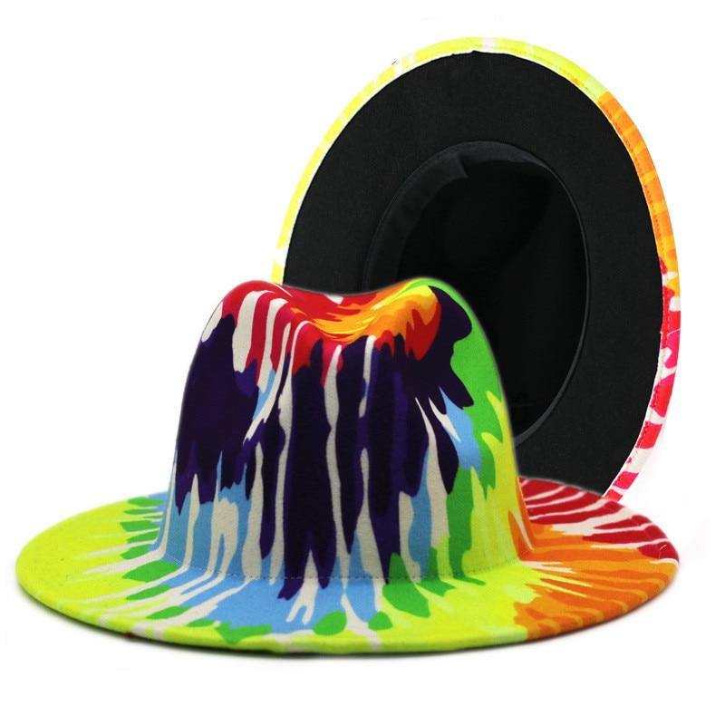 Colorful Unisex Wide Brim Fedoras Hat - AM APPAREL