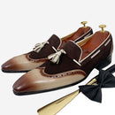 DAO Men's Italian Style Mixed Color Leather Loafers - AM APPAREL