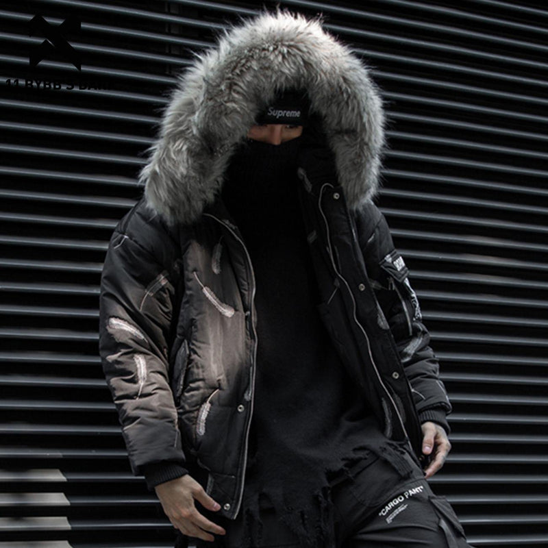 DARKY 3 Men's Hooded Fur Collar Parkas Jacket - AM APPAREL