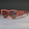 Designer Square Women Bling Rhinestone Frame Glasses - AM APPAREL