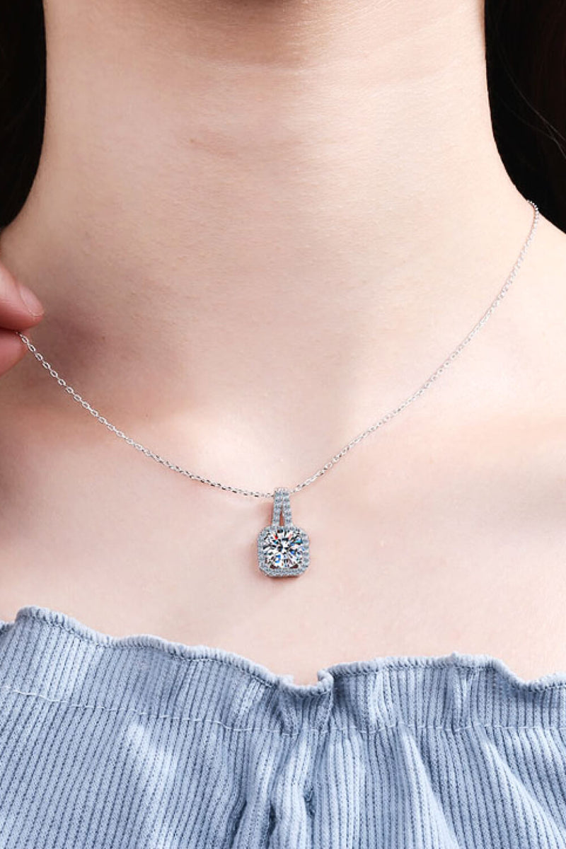 Collar de moissanita de 1 quilate