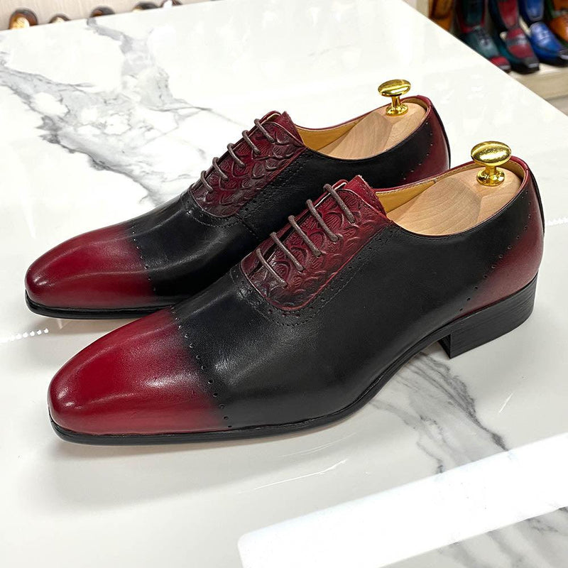 DW Men's Genuine Cow Leather Oxford Shoes - AM APPAREL