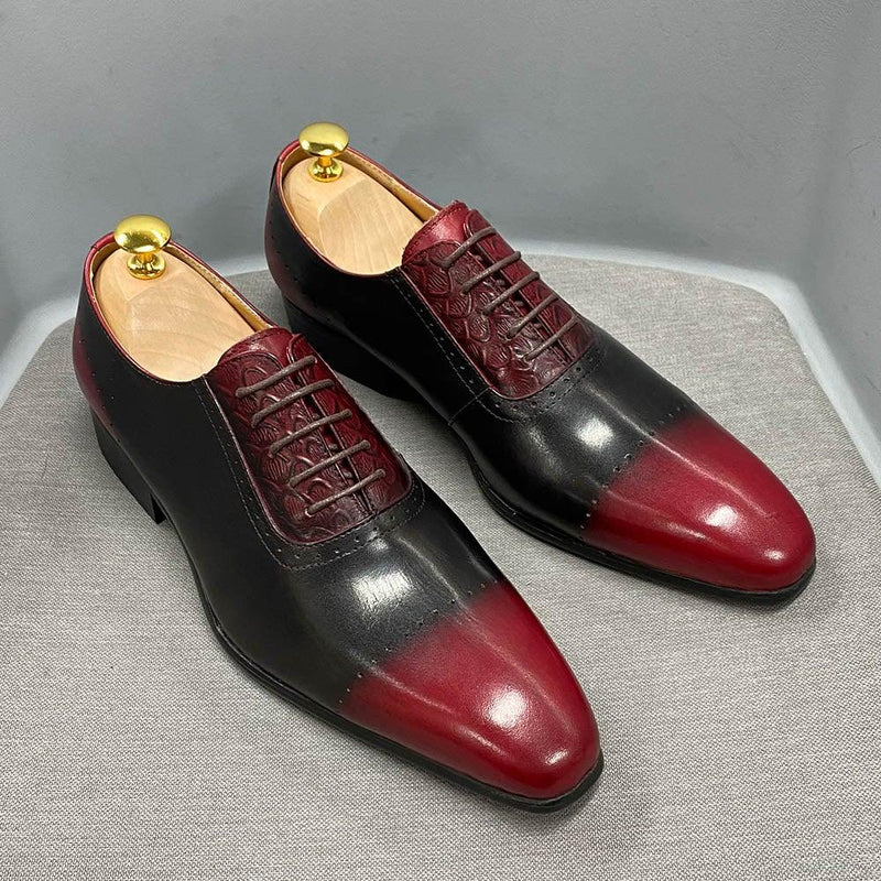 DW Men's Genuine Cow Leather Oxford Shoes - AM APPAREL