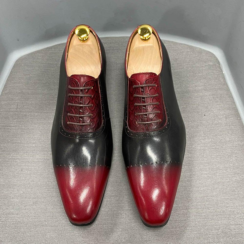 DW Men's Genuine Cow Leather Oxford Shoes - AM APPAREL