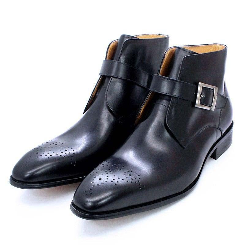 DW Men's Genuine Leather Ankle Boot - AM APPAREL