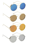 Fashion Round Metal Barrier Sunglasses - AM APPAREL