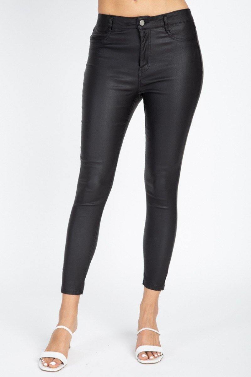 Faux Leather Skinny Pants - AM APPAREL