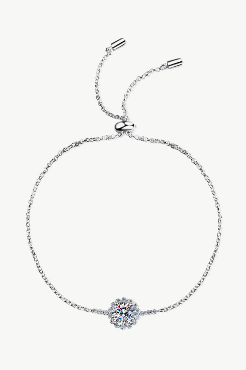 Pulsera de cadena de moissanita de 1 quilate