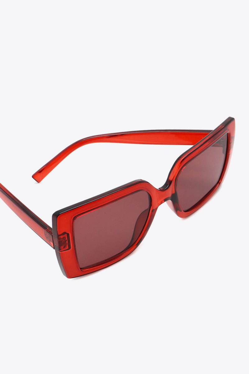 Lunettes de soleil carrées à verres en acétate