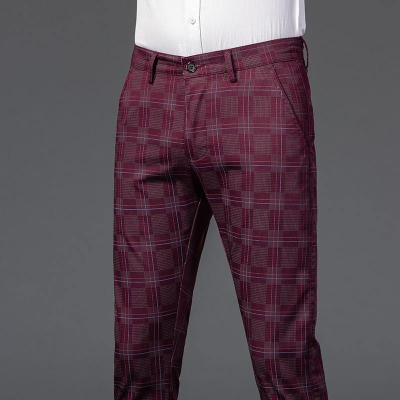 JAYWOOD Men's Classic Plaid Formal Pants - AM APPAREL