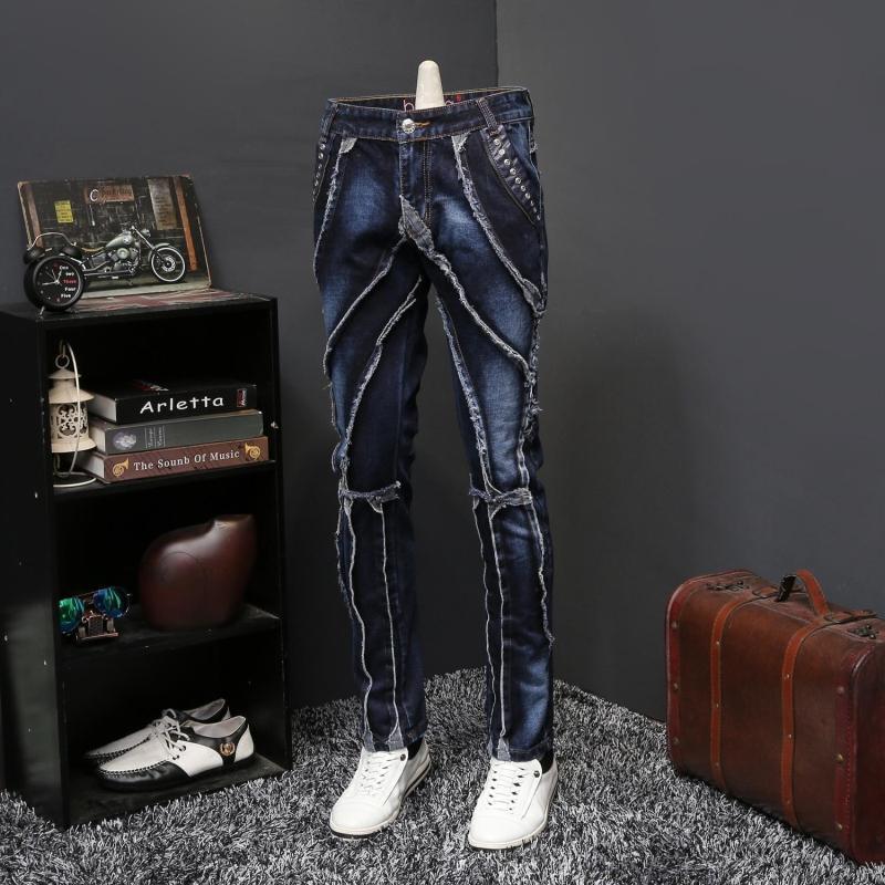 JJD Men's Autumn Designer Patchwork Jeans - AM APPAREL
