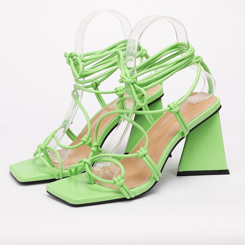 LaLa Cross-Strap Fashion High Heels - AM APPAREL
