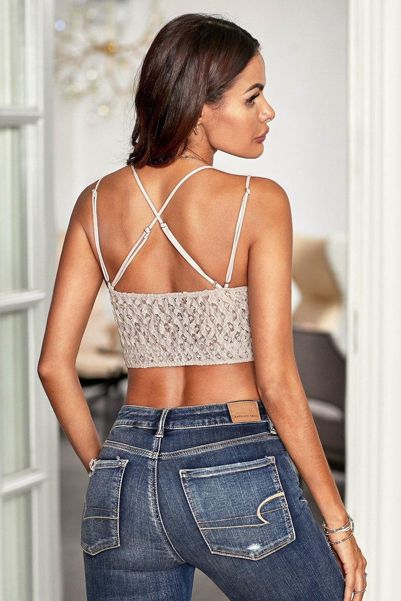 Lined Lace Bralette - AM APPAREL