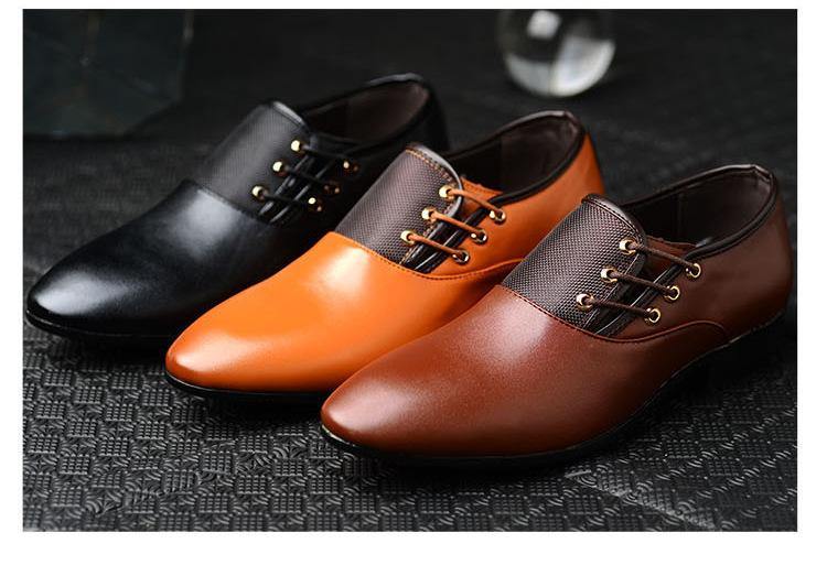 MAZE Men's Faux Leather Oxford Shoes - AM APPAREL